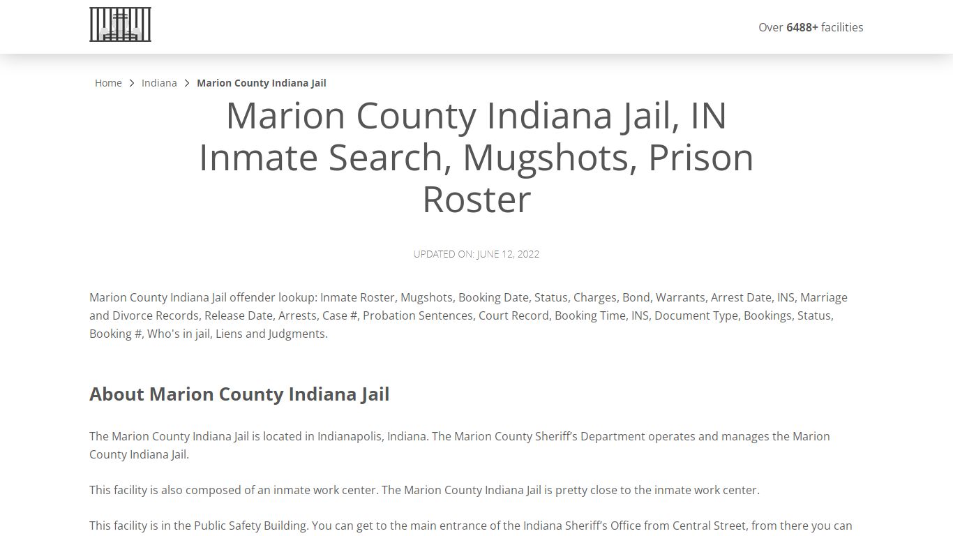 Marion County Indiana Jail, IN Inmate Search, Mugshots ...